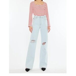 KanCan Montana Ultra High Rise 90's Flare Jeans Light Wash NWT Womens Size 15/31